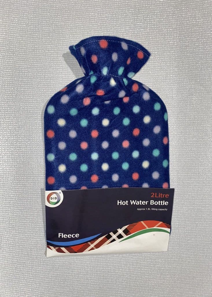 Hot Water Bottle with Soft Fleece Cover